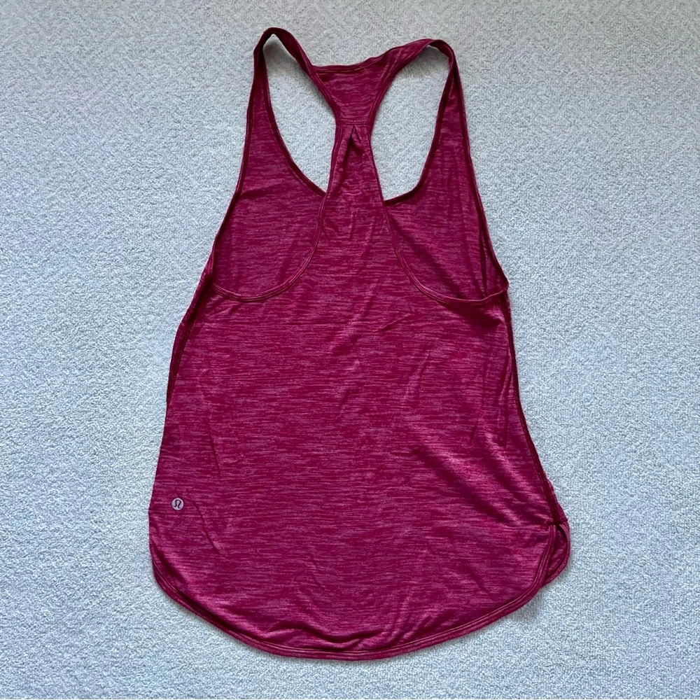 Lululemon 105 F Singlet in Heathered Cranberry